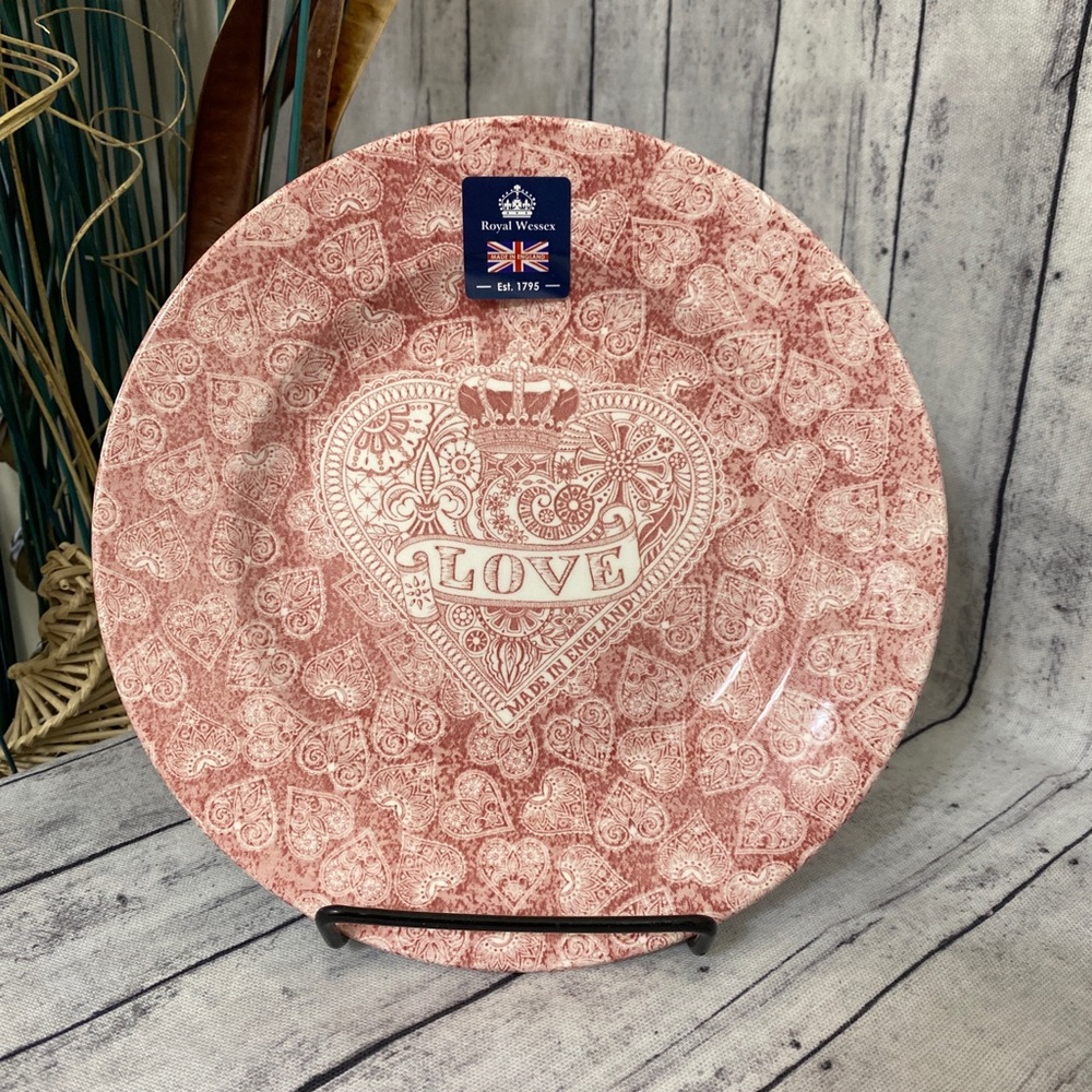 NEW! ROYAL WESSEX HEART SALAD/ DESSERT PLATE